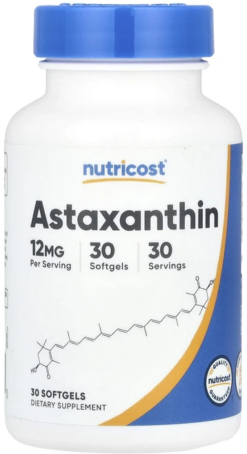Nutricost Astaxanthin 12 mg 30 Softgels, 1개, 30정 - 쿠팡