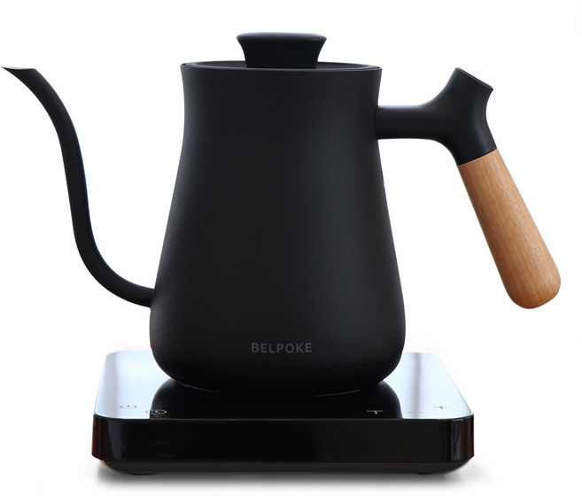 벨포크 전기 드립 커피포트 미니 전기포트, 시크블랙