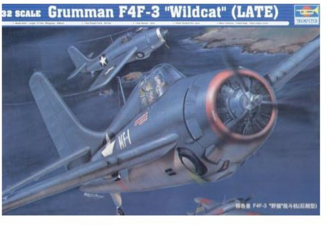 12338262 프라모델 비행기 헬리콥터 모형 헬기 미니어처 항공기 전투기 트럼펫터 1/32 그라만 F4F-3 와일드캣 후기형 플라모델
