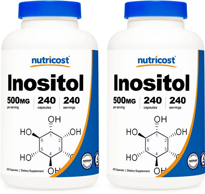 Nutricost Inositol Capsules 뉴트리코스트 이노시톨 캡슐 500mg 240캡슐 2팩, 240정, 2개 - 쿠팡