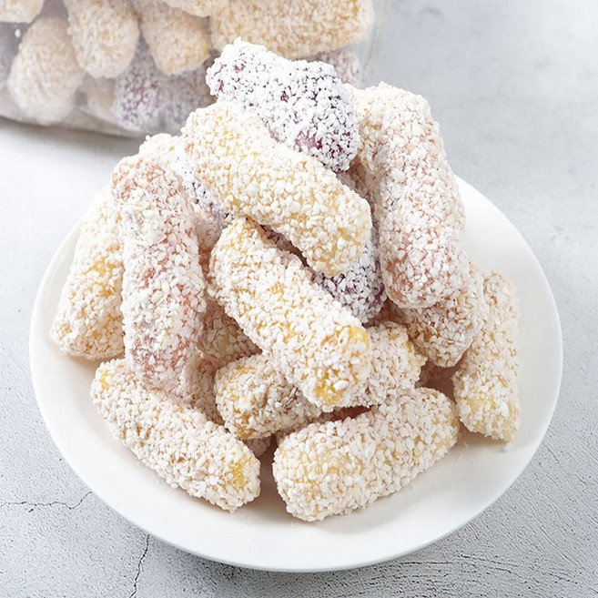 찹쌀 유과 한과 500g x1봉 (비트+쑥+치자+포도+연유과 맛 5가지 종류), 1개