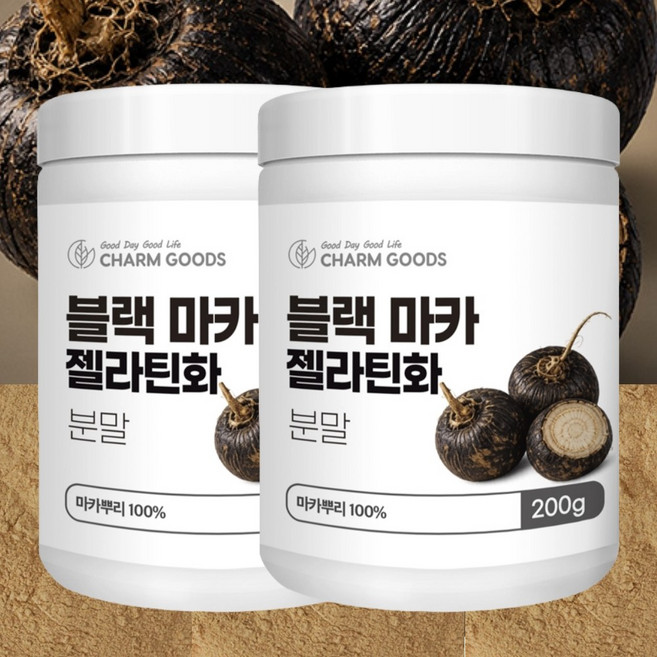 페루 블랙마카 100% 가루 젤라틴화, 2개, 200g