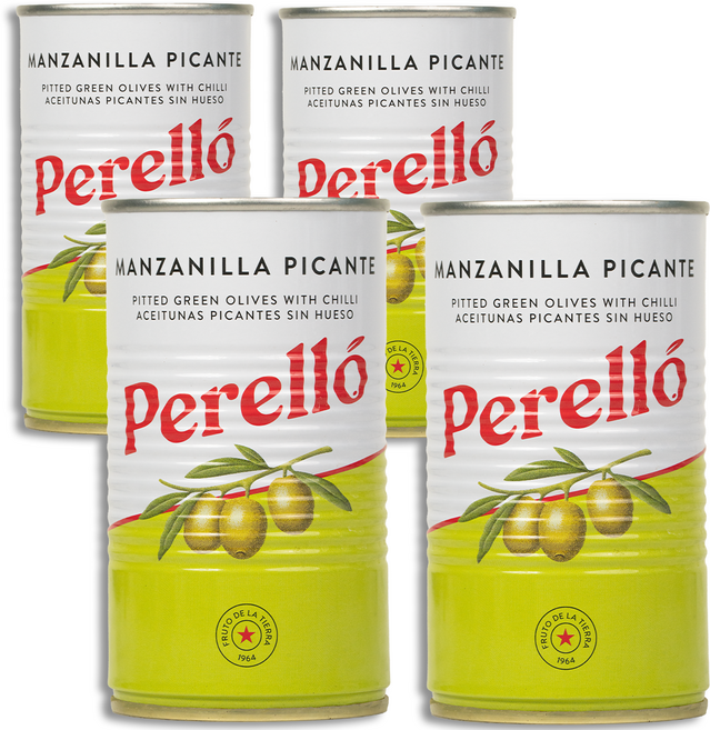 페렐로 만자닐라 피칸테 올리브 캔(통조림), 4개, 350g