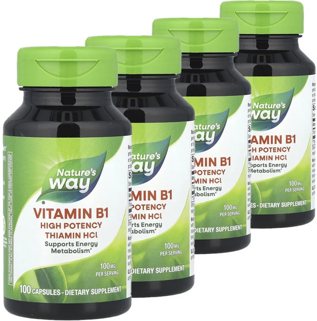 네이처스웨이 비타민 B-1 100MG, 100정, 4개 - 쿠팡