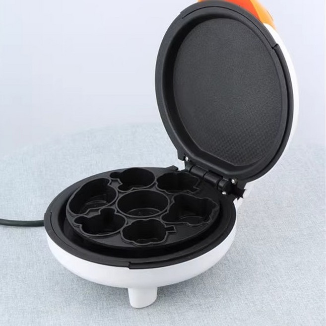 가정용 붕어빵기계 겨울 간식 잉어빵 국화빵 계란빵, 전자요리책이포함된흰색더블베이킹트레이, 기본 모델명/품번