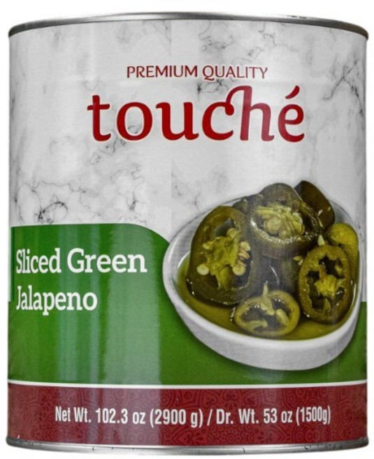 에코삭 할라피뇨 페퍼 슬라이스 통조림 대용량 고추피클 업소용, 1개, 2.9kg