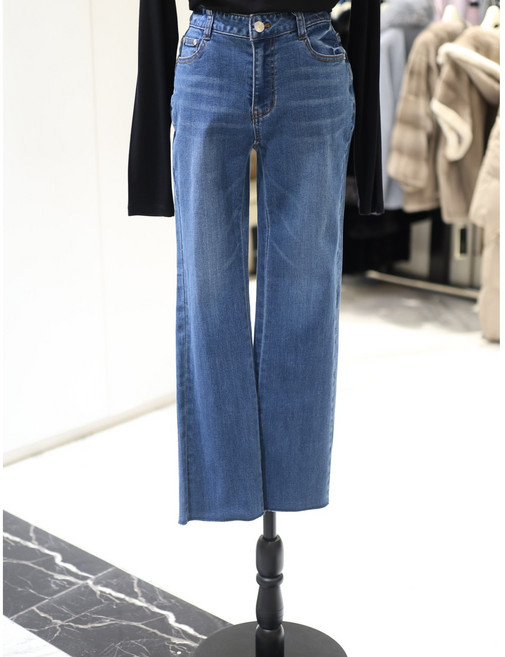 꼼빠니아 밑단 컷팅 데일리 데님 팬츠 CADS3-WDP910