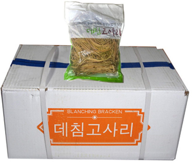 10kg 중국산삶은 노랭이고사리 수입동북고사리 데친동북고사리 데침동북고사리 식당 업소용 급식 도매, 1kg, 10개