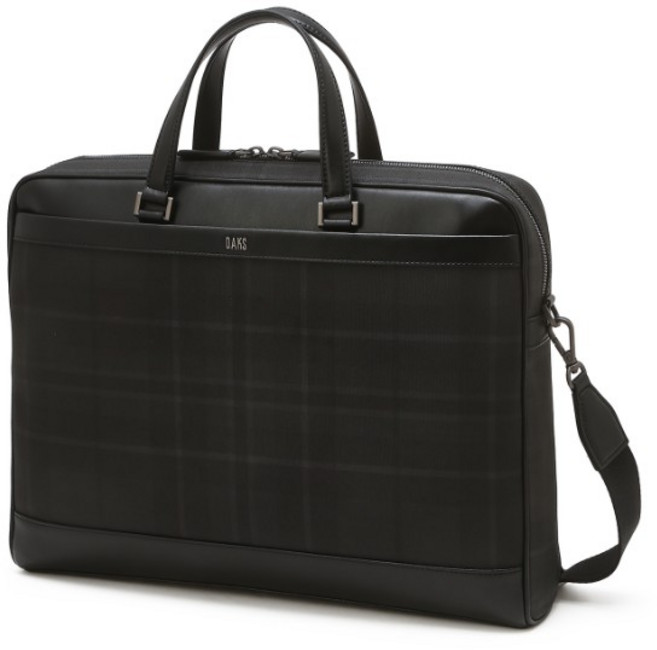 닥스 블랙 체크 가죽 서류가방 YMWBBA4F697BK