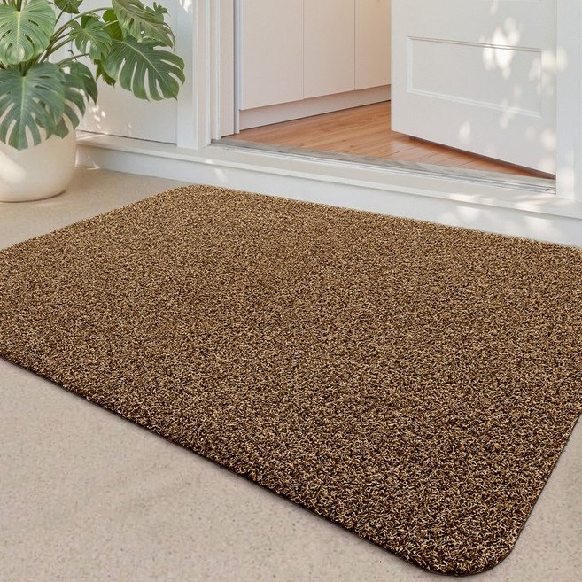 DEXI 1개 바닥 출입구 발판 매트 웰컴 현관 미끄럼방지 발매트 도어매트 패턴 베란다 신발장, 갈색