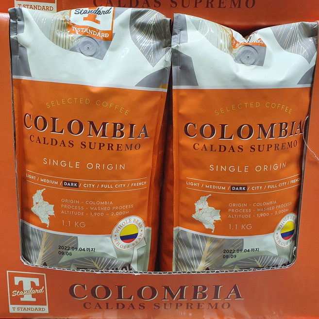 트레이더스딜 콜롬비아 칼다스 수프리모 1.1kg, 1개입, 2개