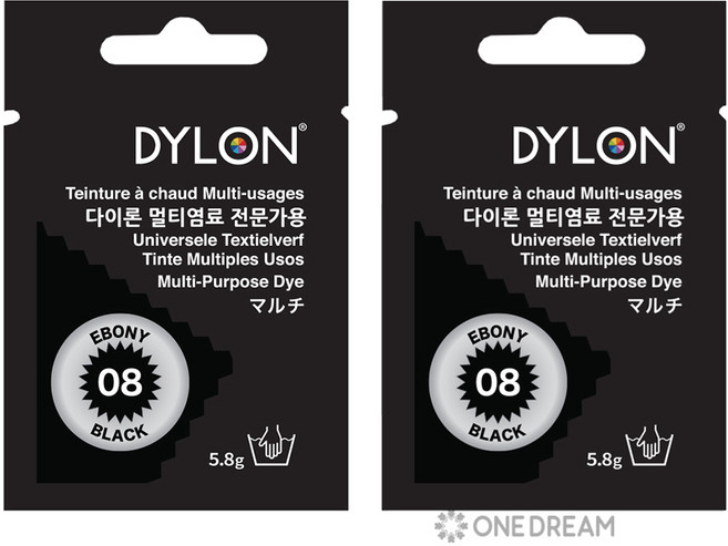 다이론 멀티염료(08) 2개입 에보니블랙, 11.6g, 단품, 1개