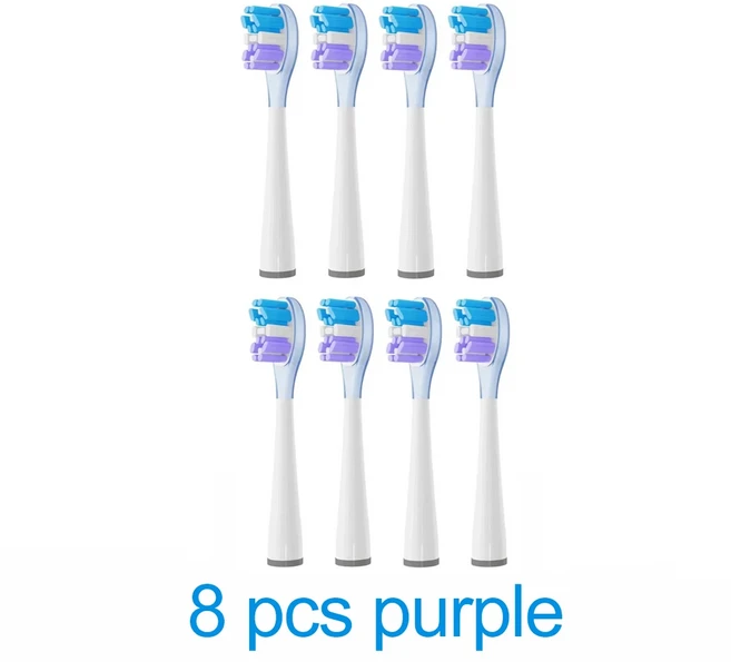 Usmile 모든 시리즈용 칫솔 헤드 Usmile Y1S/Y4/U1/U2/U3/P1/P4 소닉 전동 칫솔 소프트 듀폰 클린 노즐, 04 8pcs pruple