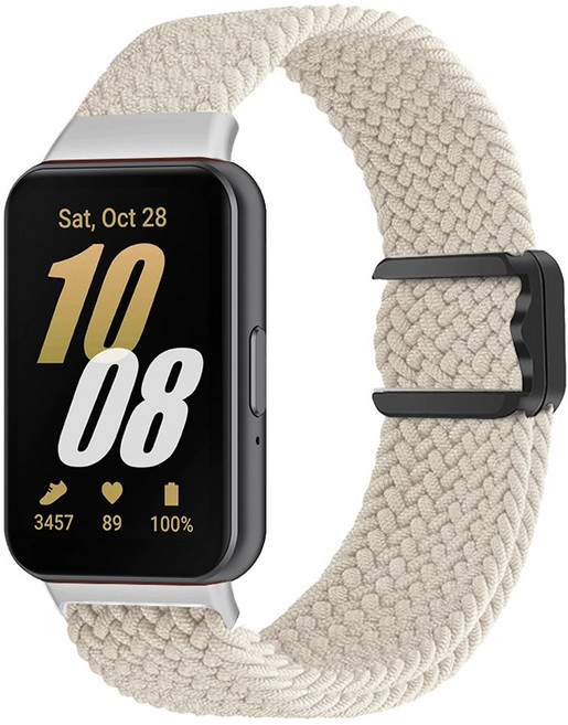 별다섯 갤럭시 핏 3 용 브레이드 솔로 루프 마그네틱 스트랩, 크림, 1개