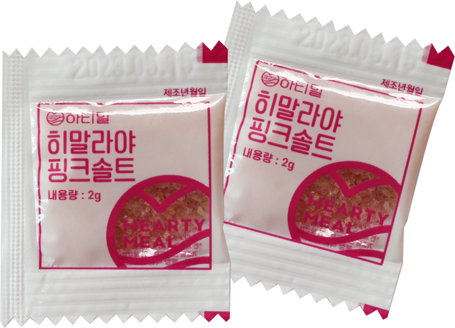 하티밀 히말라야 핑크솔트 일회용소금 2g 100개입 소포장 배달용 업소용 캠핑용 증정용, 1개, 200g