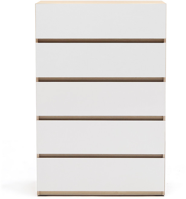 리빙인도무스 깊은 5단 서랍장 800 볼레일 방문설치, 애쉬백, 5개