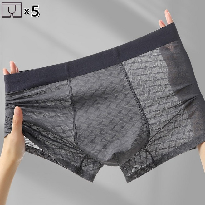 락해심 남성 속옷 팬티 메쉬 드로즈 5종 세트