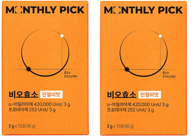 먼슬리픽 비오효소 국산 고소한 곡물 발효 탄수화물 단백질 지방 감소 분해, 2박스, 15회분