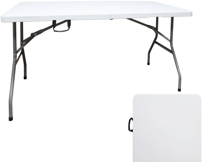 포네라 브로몰딩 듀라 접이식 테이블 야외 행사 캠핑용 아웃도어 식탁 1500, 화이트