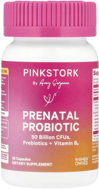 Pink Stork 임산부용 프로바이오틱 + 비타민B6 캡슐 30정, PinkStork임산부용프로바이오틱비타민B6캡슐30정, 1개 - 쿠팡