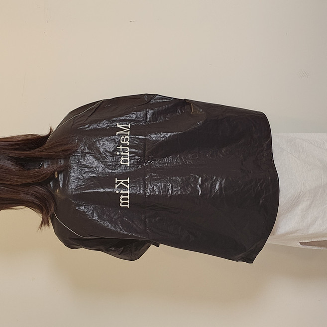 정품 마뗑킴 로고 코팅점퍼 블랙 마뗑킴바람막이 순수의꿈