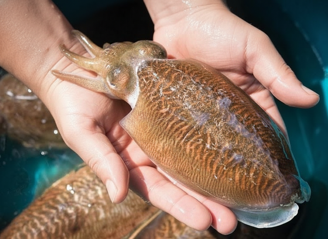 당일조업 신선 연안 갑오징어생물 1kg, 1박스, 1kg내외/4-8미 내외