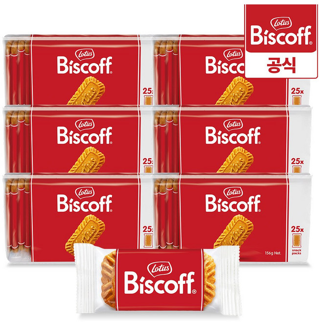 로투스 비스코프 비스켓, 25g, 6개