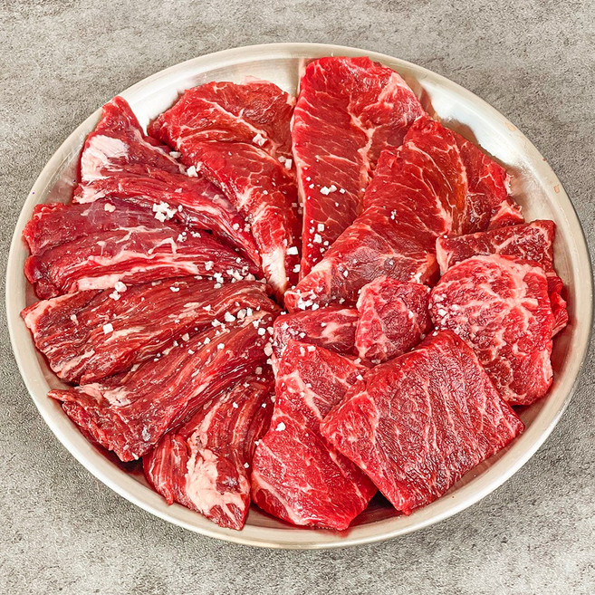 배터지는 소고기모듬 (소갈비살 200g+부채살 300g+토시살 300g+우삼겹 200g), 1세트, 1kg