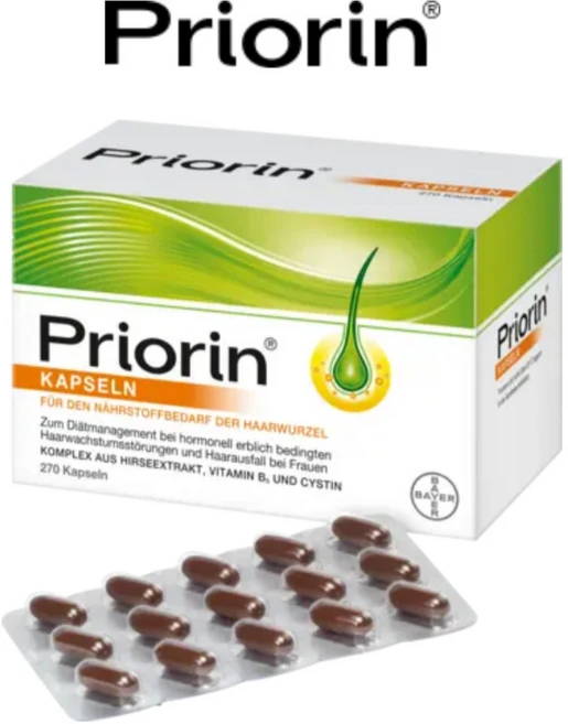 독일 내수용 프리오린 270 캡슐 3개월분 대용량 여성 비오틴, 270정, 1박스 - 쿠팡