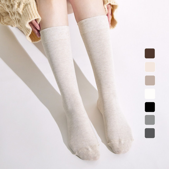유어삭스 골지 장목 무지 여성 양말