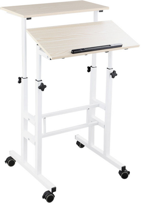 에이치앤아이 높이 조절 스탠딩 책상 1인용 컴퓨터 책상, 화이트(일반형 ST-2B600)