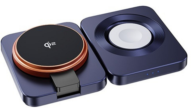 Choetech T636 Qi2 三合一磁吸折疊旅行無線充電器, 1個, 普魯士藍