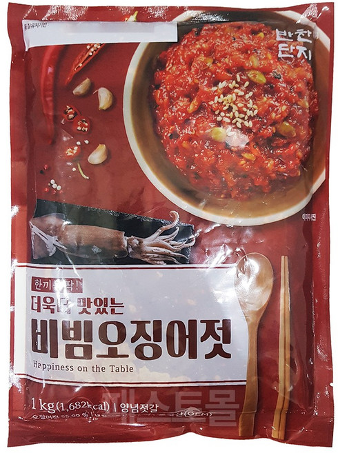 반찬단지 비빔오징어젓, 1개, 1kg