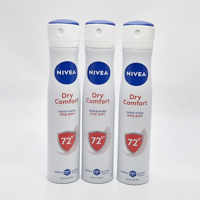 니베아 데오드란트 스프레이 드라이 콤포트 200ml X 3, 3개