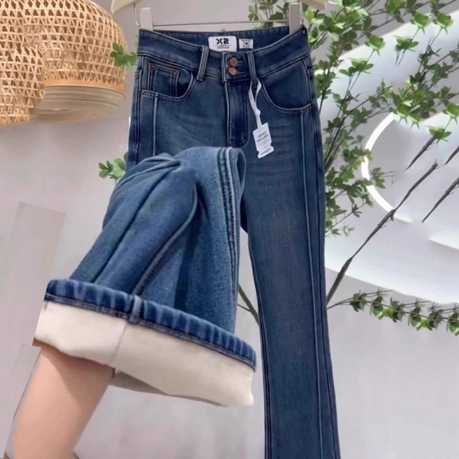 여성바지 겨울 기모 청바지 데님팬츠 나팔바지 GEU25112817 39