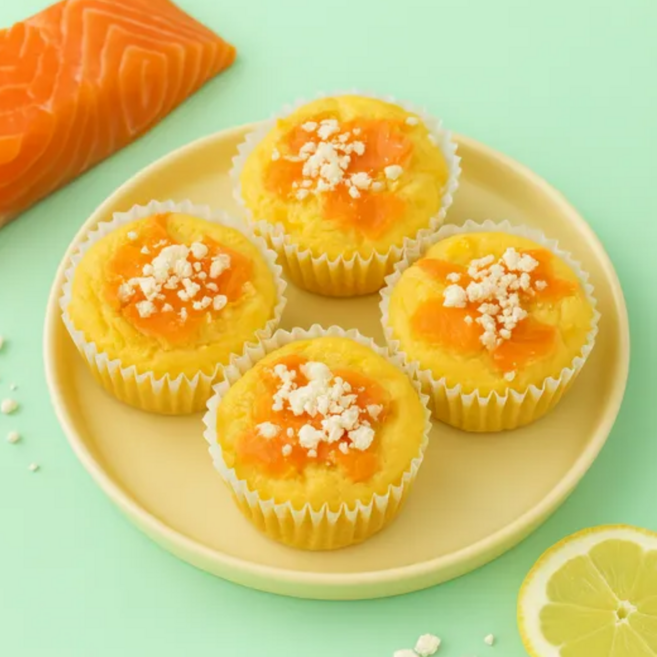 도기머기 강아지머핀모음 수제간식, 4개, 연어치즈, 30ml