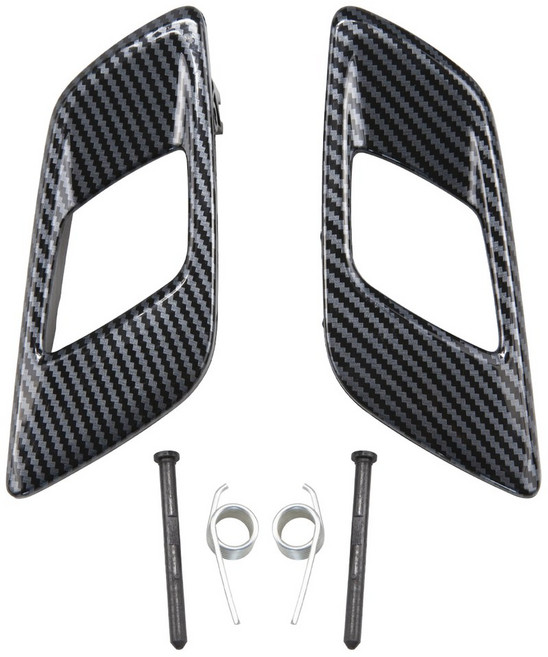 50 핸들 트림 블랙 그레이 손잡이 2015 및 도어 내부 BT T6 에베레스트 2012 레인저 포드 마쓰다 자동차, 1 Pair Carbon Fibre, 1개