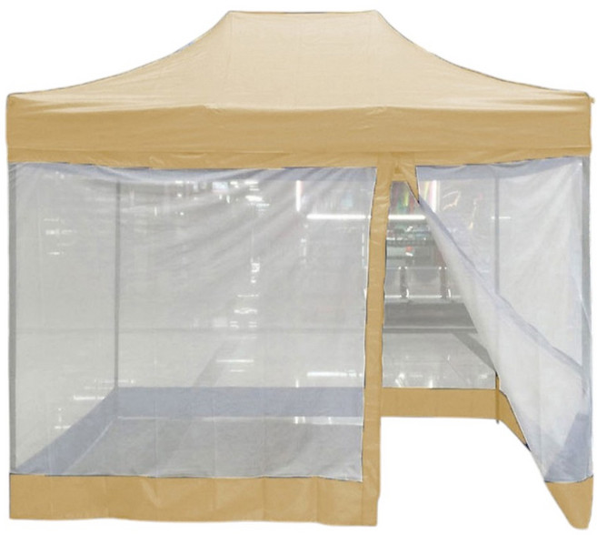 캐노피 실내 천막 옥상 행사천막 포장마차 바람막이 풀세트 야외 골조+지붕+모기장벽면 DZB 모기장 테라스 행복하게 사는거야, DZ일체풀 3X3_블루