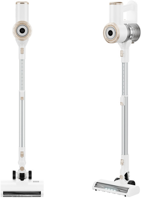 PrettyCare 25KPa의 강력한 흡입력을 가진 스틱형 진공청소기 애완동물 털을 위한 경량 무선, W200 White, White