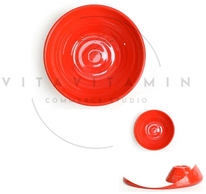 멜라민 대접 면기 빨강 Φ127x54mm 앞접시 탕기 업소용