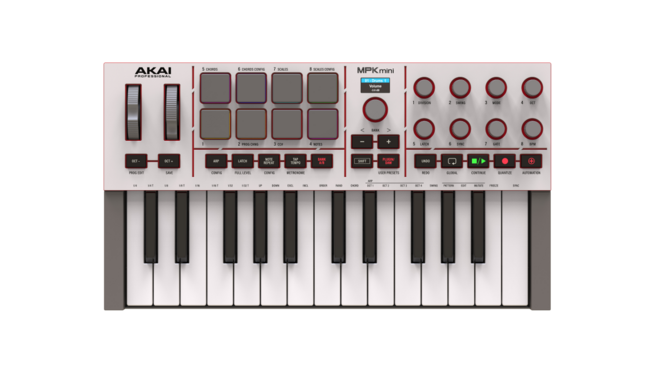 AKAI MPK mini MIDI控制器, 灰, 10個
