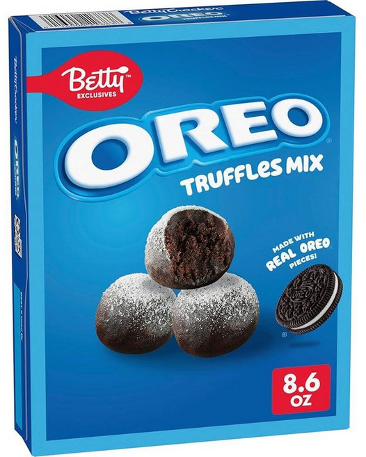 Betty Exclusives OREO 쿠키 파이 믹스 진짜 조각으로 만든 베이킹 243.8g(8.6온스), 8.6 Ounce (Pack of 1)