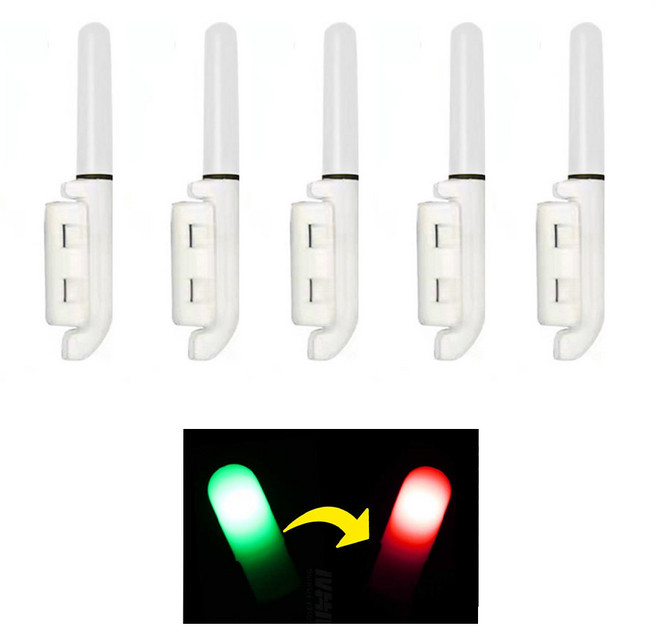 [선경] 스마트 원투 입질감지기 입질시 색상변환, 화이트, 5개