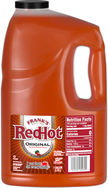 프랭크스 레드핫 카이엔 페퍼 소스 오리지널 글루텐 프리, 1개, 3.78L