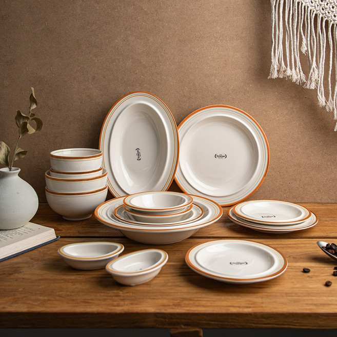 시라쿠스 메이플 홈식기 그릇세트(15P), 1세트, 10종, 코지레드