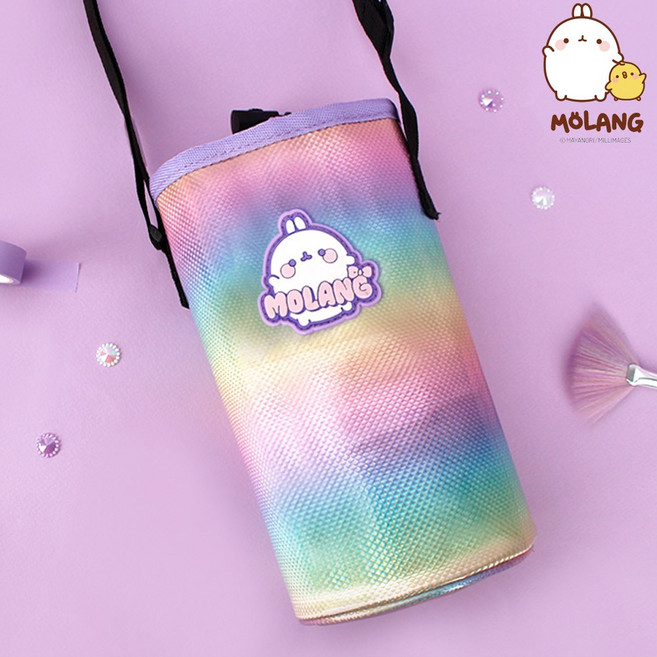 물통주머니 몰랑 홀로그램 물병파우치, 퍼플, 1개