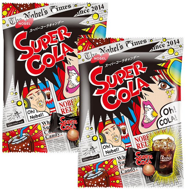 노벨 슈퍼 콜라 캔디, 2개, 80g