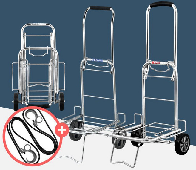 접이식 스텐 시장 쇼핑 장바구니 핸드카트 손수레 짐수레, 핸드카 바구니, 1개