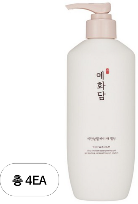 더페이스샵 예화담 비단살결 바디 때 필링, 300ml, 4개