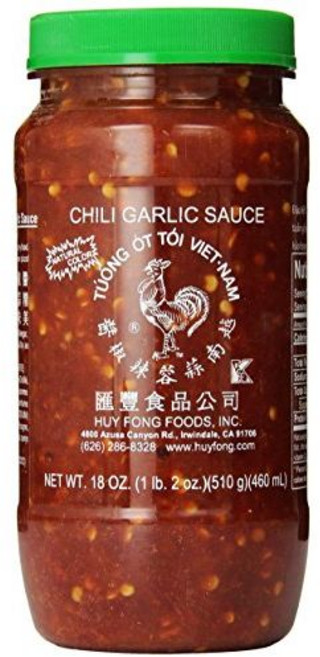 500 그램 (1개 팩) 마늘 후이퐁 소스 칠리 마늘 510 그램 Huy Fong Sauce Chili Garlic 18 oz, 1개